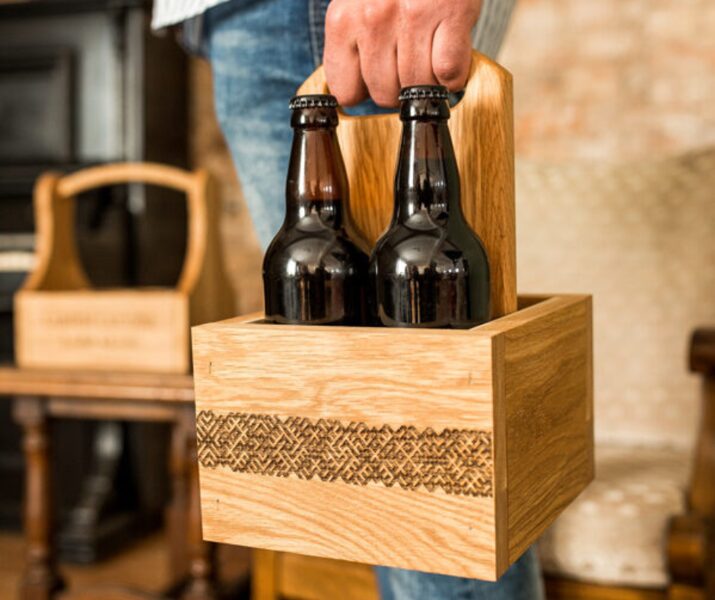 Beer oak wood box + kitchen board