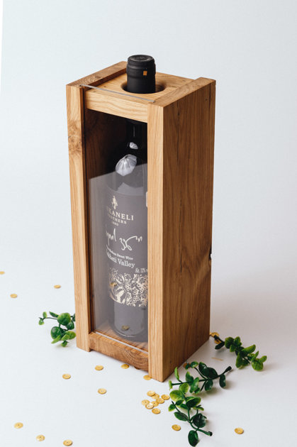 Oak wood personalized Wine Box